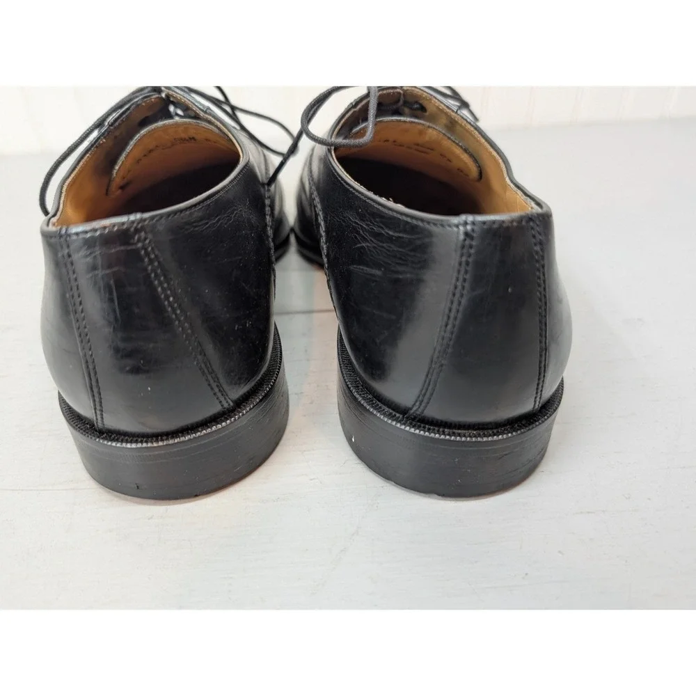 Johnston & Murphy Oxford Dress Shoes Men's Size 9.5M Leather Lace Up Black India